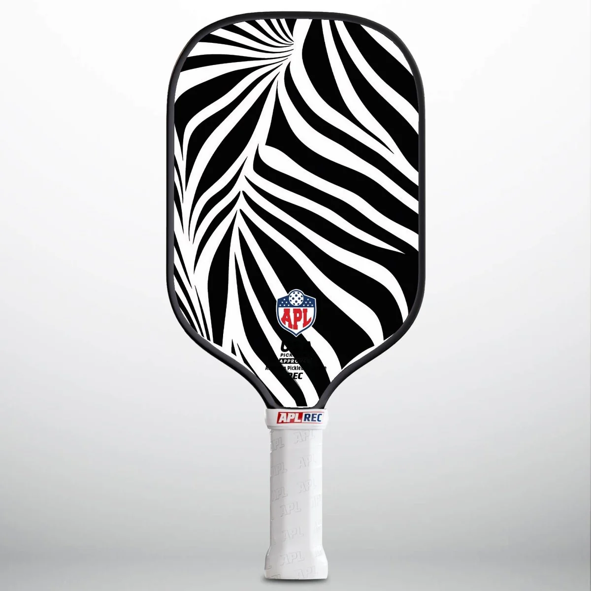 APL - White Black Patterns Pickleball Paddle | 16mm Carbon Fiber | Best Pickleball Paddles | American Pickleball League