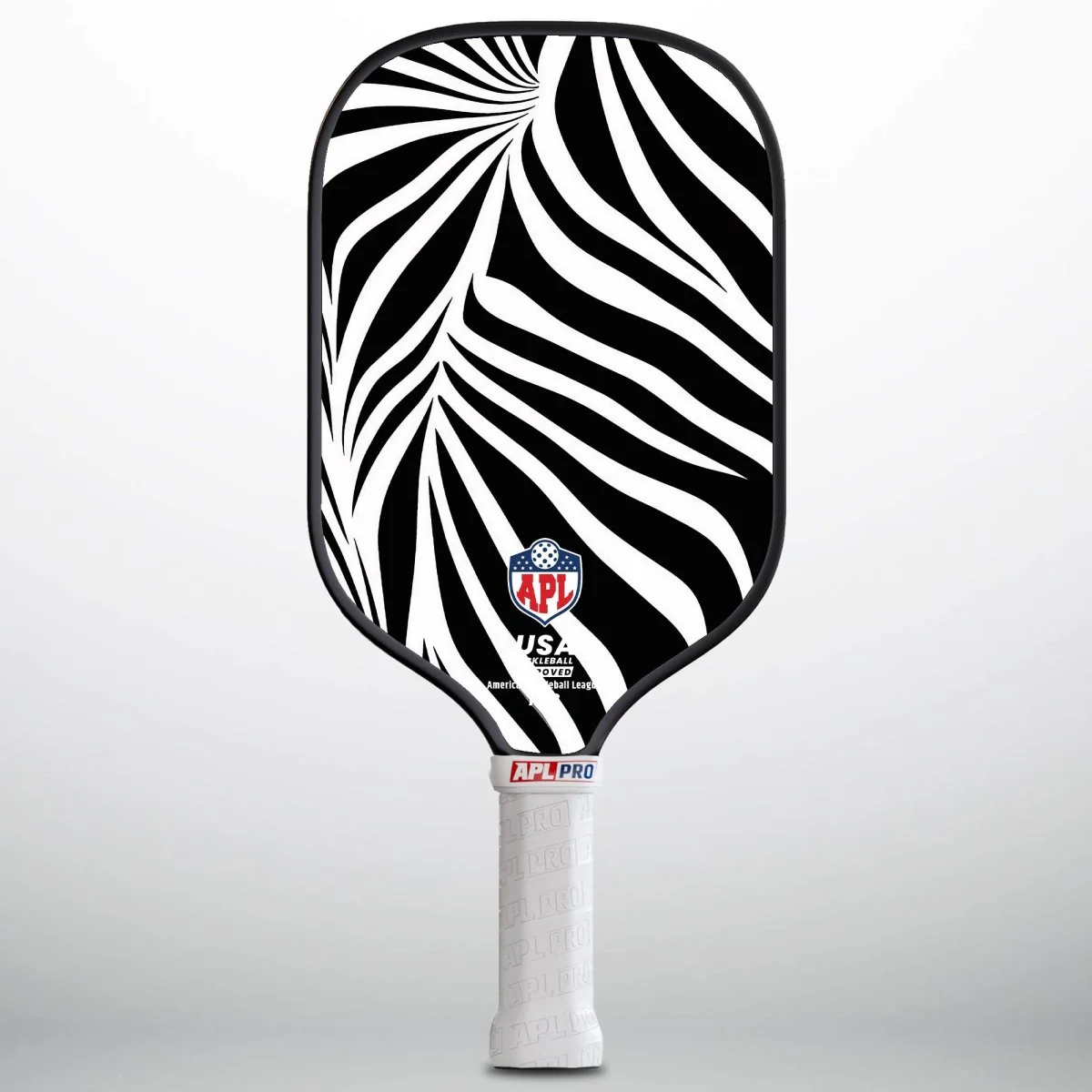APL - White Black Patterns Pickleball Paddle | 16mm Carbon Fiber | Best Pickleball Paddles | American Pickleball League - Image 10