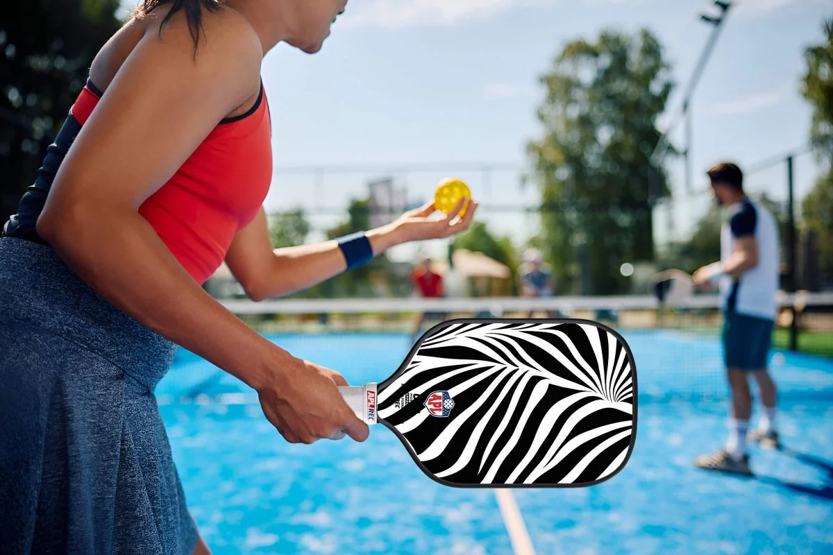 APL - White Black Patterns Pickleball Paddle | 16mm Carbon Fiber | Best Pickleball Paddles | American Pickleball League - Image 5