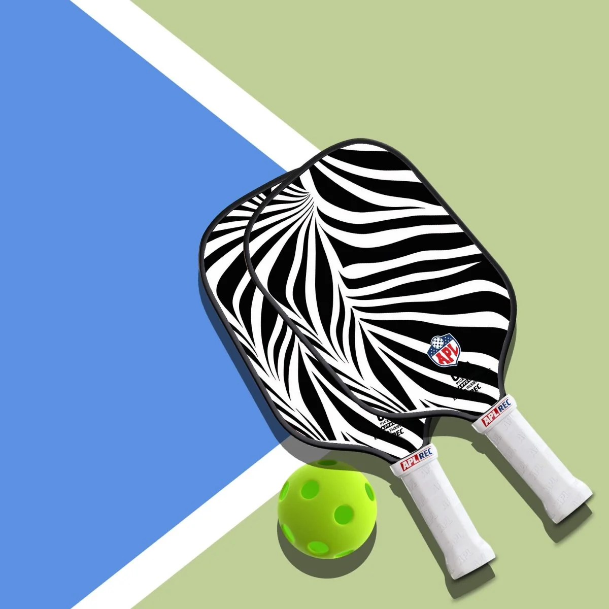 APL - White Black Patterns Pickleball Paddle | 16mm Carbon Fiber | Best Pickleball Paddles | American Pickleball League - Image 6