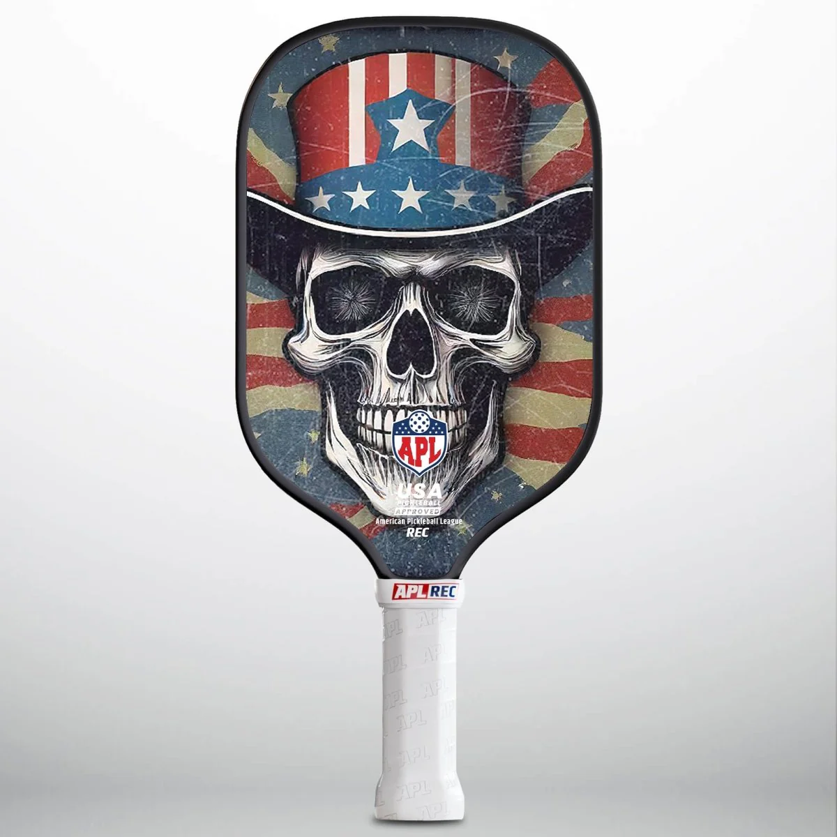 APL - Skulls Hat Pickleball Paddle | 16mm Carbon Fiber | Best Pickleball Paddles | American Pickleball League