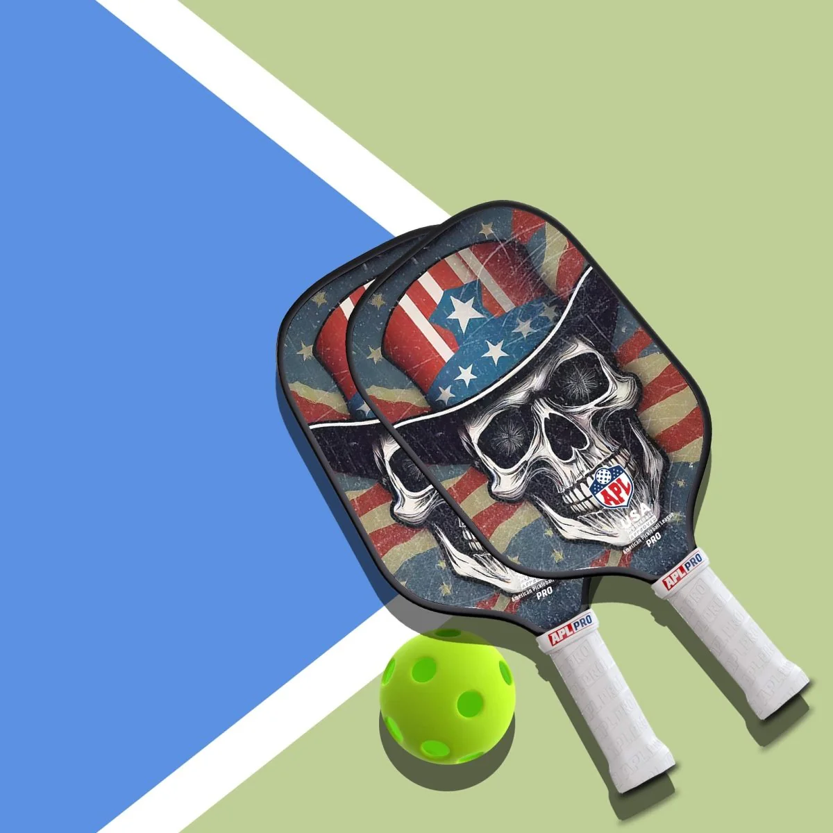 APL - Skulls Hat Pickleball Paddle | 16mm Carbon Fiber | Best Pickleball Paddles | American Pickleball League - Image 12
