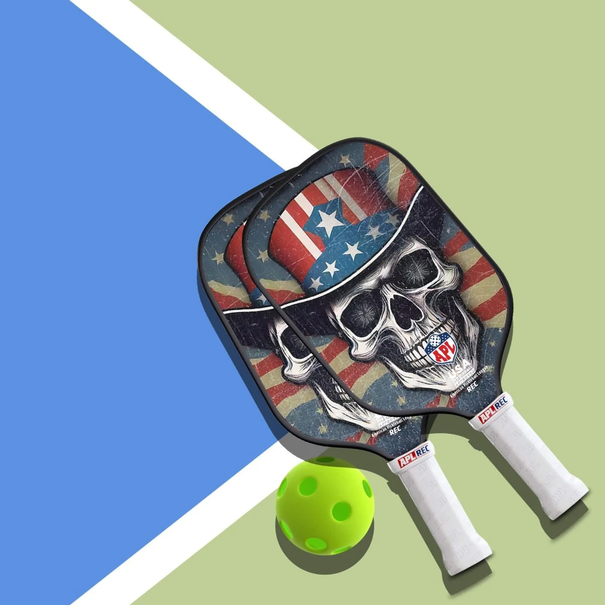 APL - Skulls Hat Pickleball Paddle | 16mm Carbon Fiber | Best Pickleball Paddles | American Pickleball League - Image 4