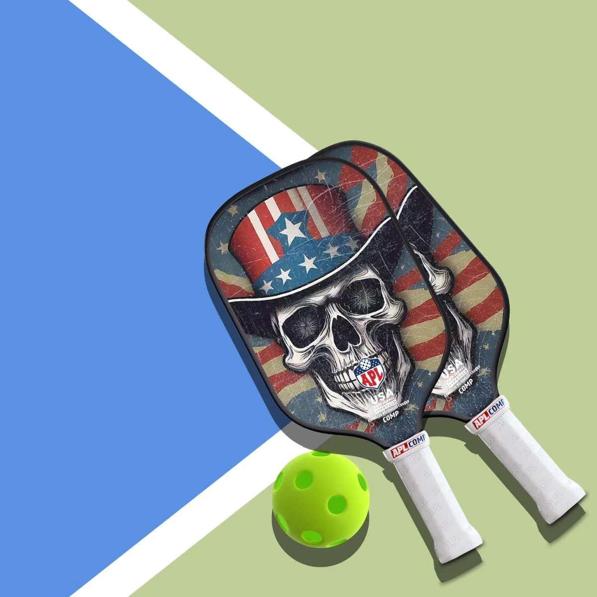 APL - Skulls Hat Pickleball Paddle | 16mm Carbon Fiber | Best Pickleball Paddles | American Pickleball League - Image 8
