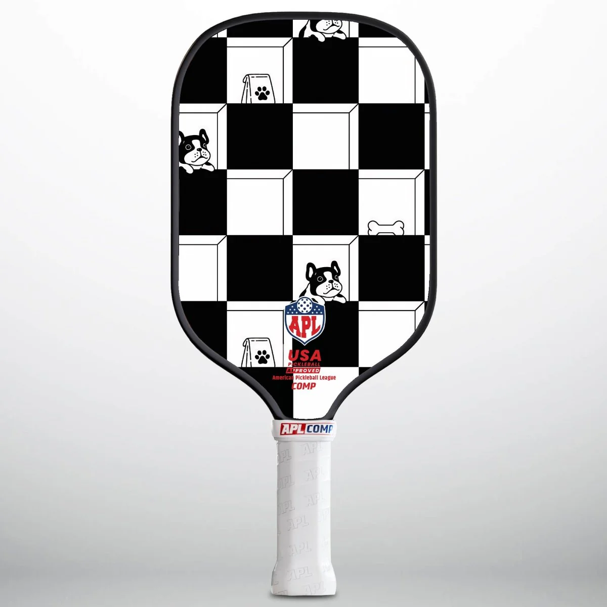 APL - Black White Patterns | 16mm Carbon Fiber | Best Pickleball Paddles | American Pickleball League - Image 2