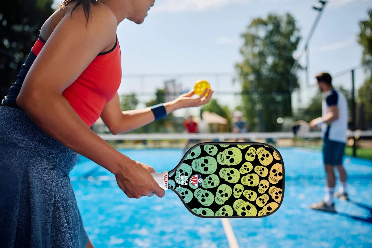 APL - Skulls Pickleball Paddle | 16mm Carbon Fiber | Best Pickleball Paddles | American Pickleball League - Image 3