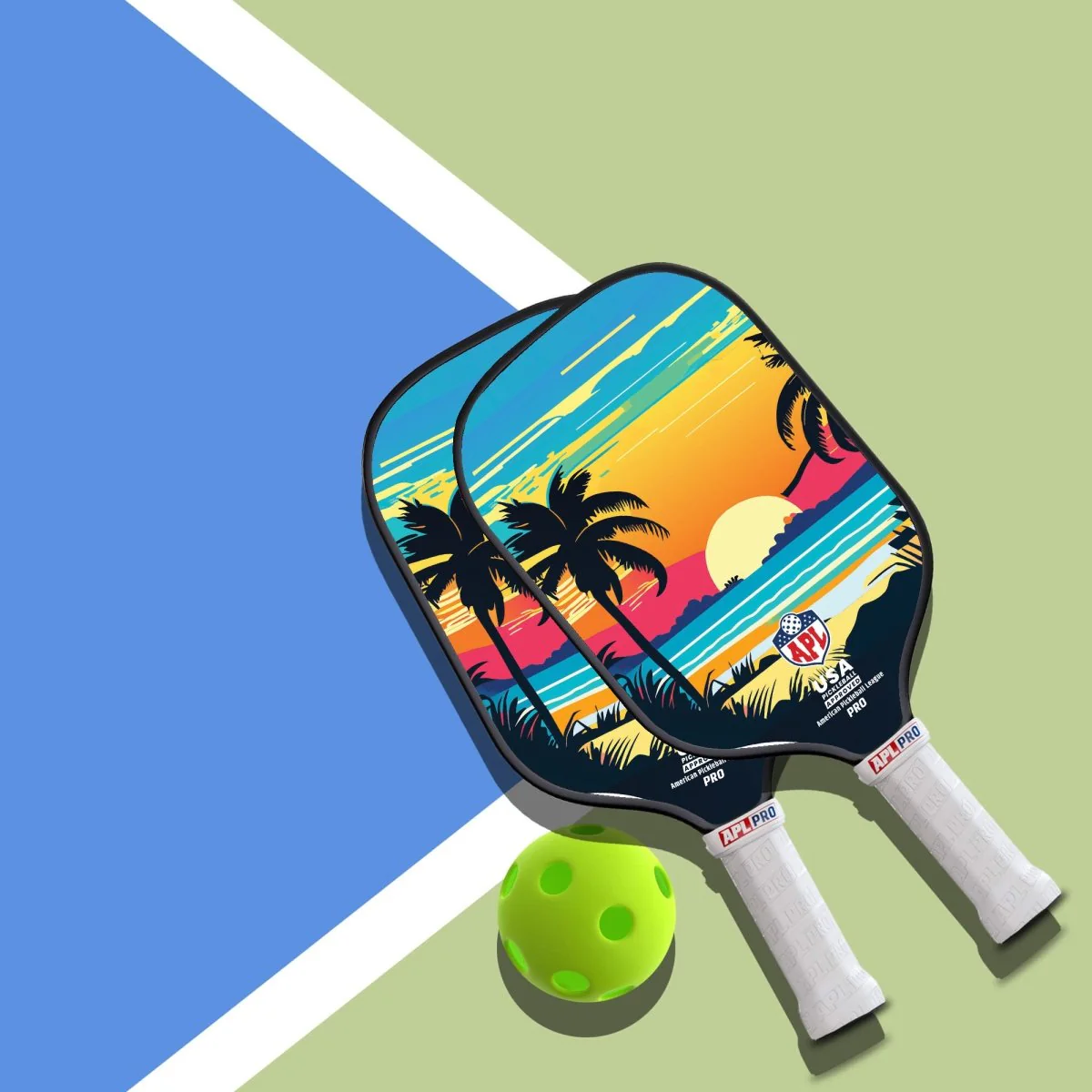APL - Sunset Pickleball Paddles | 16mm Carbon Fiber | Best Pickleball Paddles | American Pickleball League - Image 12