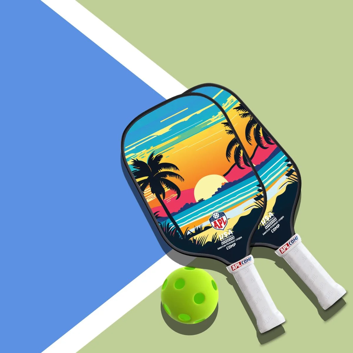 APL - Sunset Pickleball Paddles | 16mm Carbon Fiber | Best Pickleball Paddles | American Pickleball League - Image 8