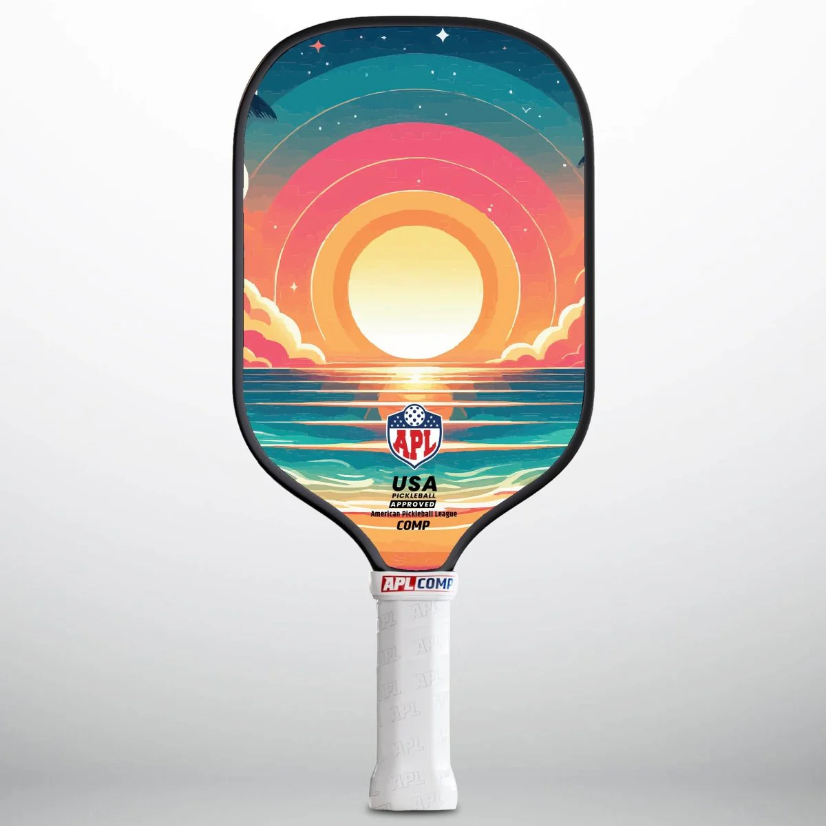 APL - Colorful Patterns Pickleball Paddle | 16mm Carbon Fiber | Best Pickleball Paddles | American Pickleball League - Image 2