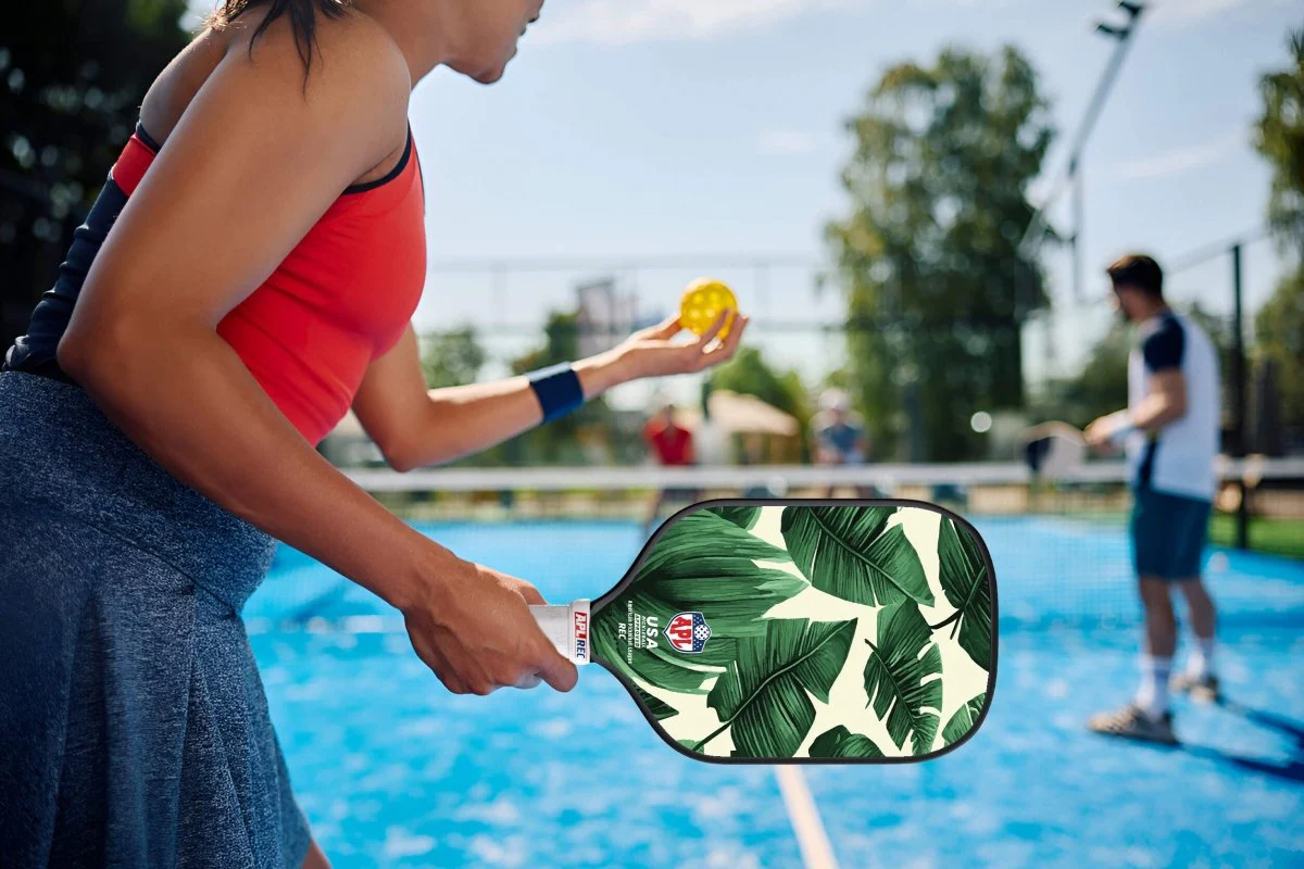 APL - Green Leaves Pickleball Paddle | 16mm Carbon Fiber | Best Pickleball Paddles | American Pickleball Leage - Image 3