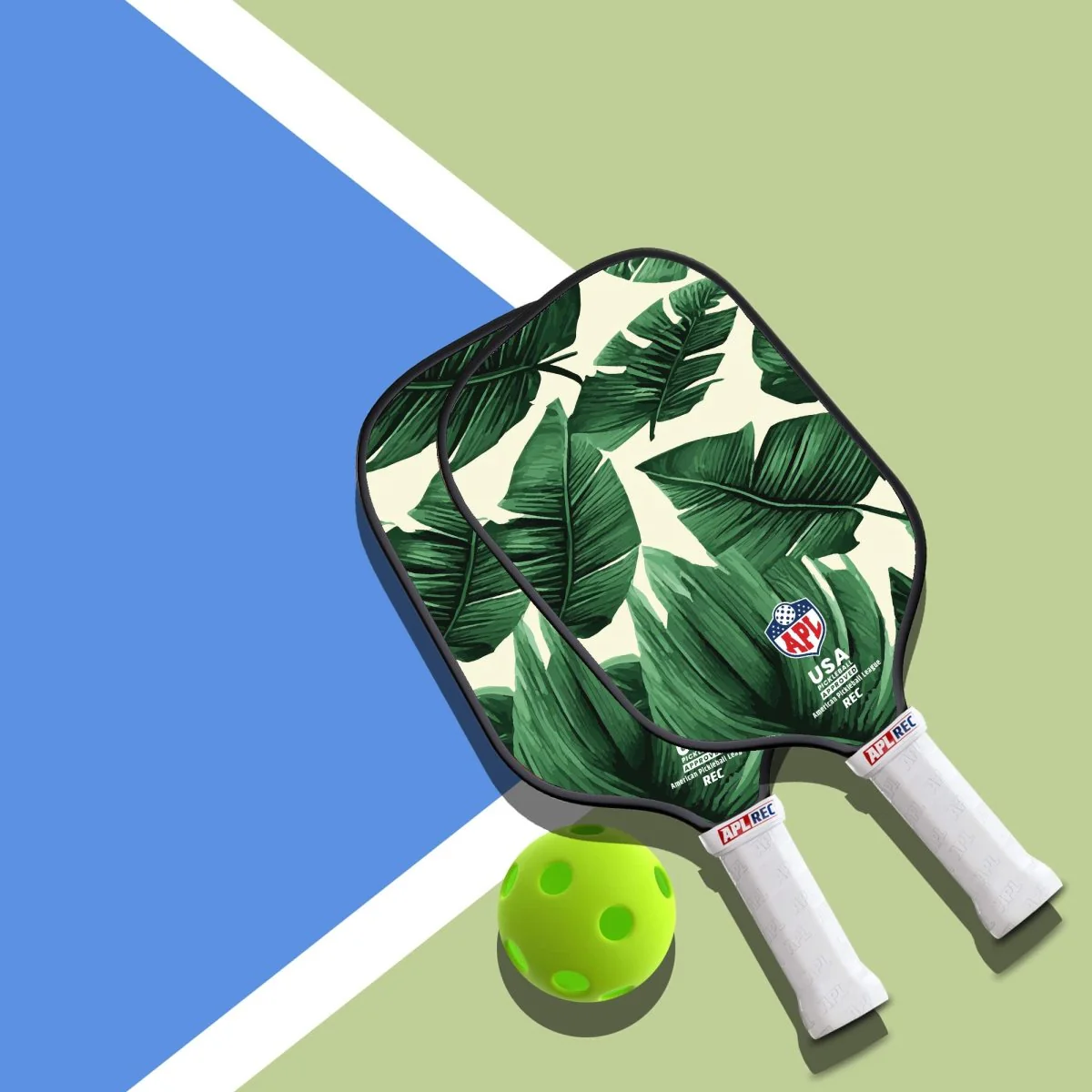 APL - Green Leaves Pickleball Paddle | 16mm Carbon Fiber | Best Pickleball Paddles | American Pickleball Leage - Image 4
