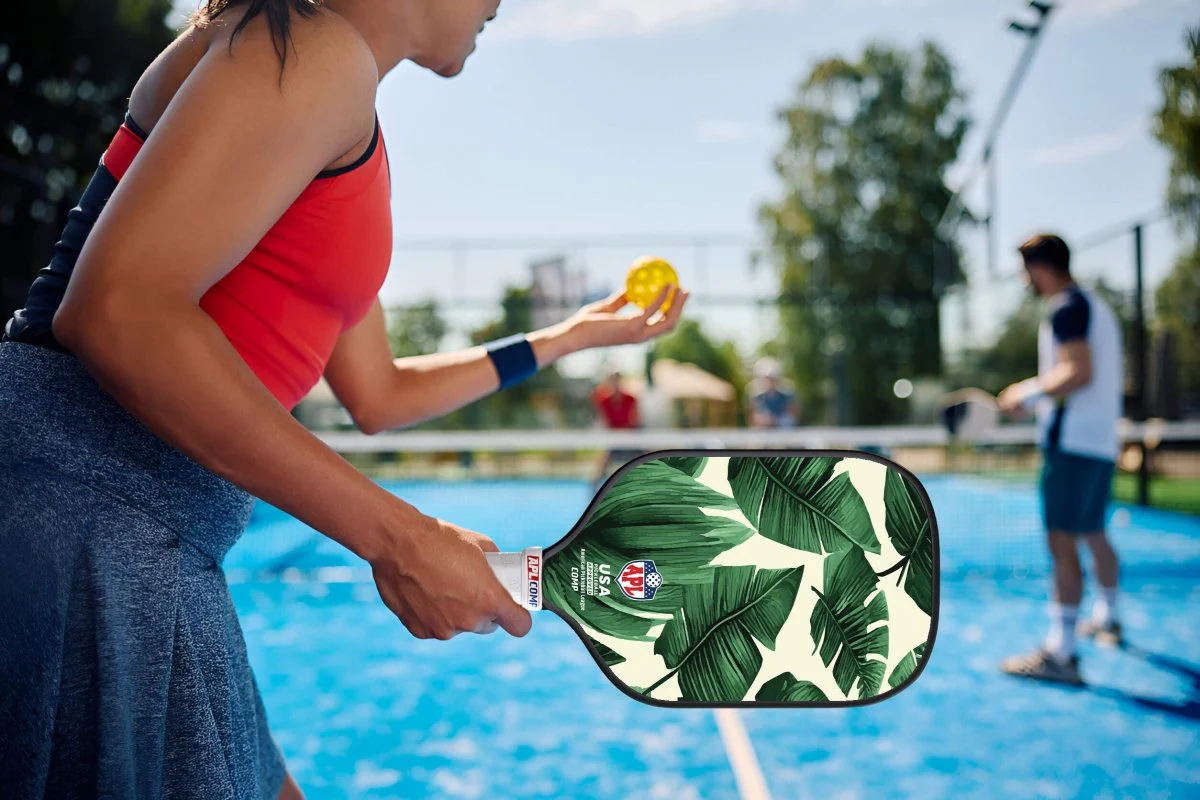 APL - Green Leaves Pickleball Paddle | 16mm Carbon Fiber | Best Pickleball Paddles | American Pickleball Leage - Image 7
