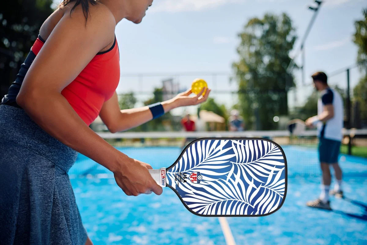 APL - White Leaves Pickleball Paddle | 16mm Carbon Fiber | Best Pickleball Paddles | American Pickleball League - Image 7