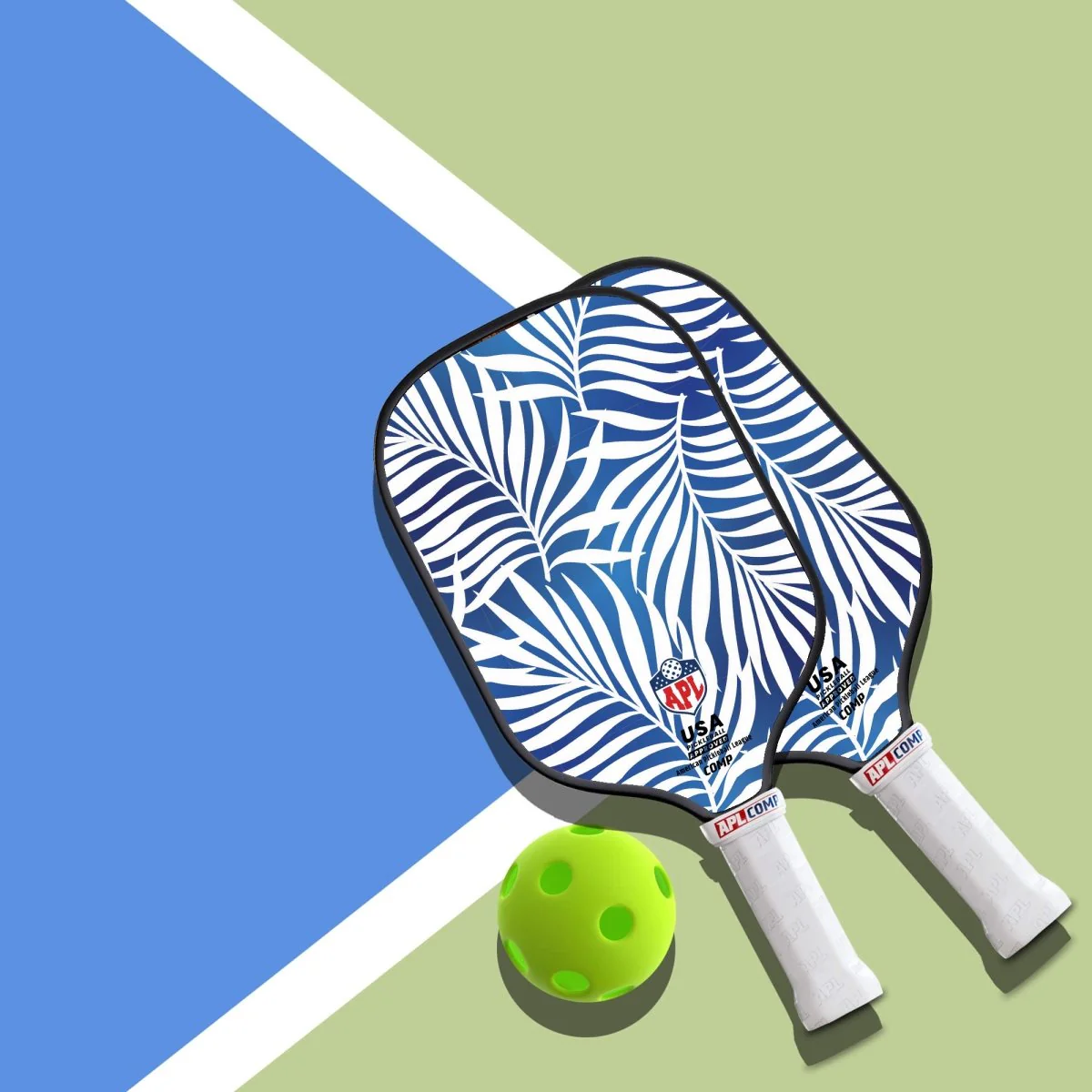 APL - White Leaves Pickleball Paddle | 16mm Carbon Fiber | Best Pickleball Paddles | American Pickleball League - Image 8