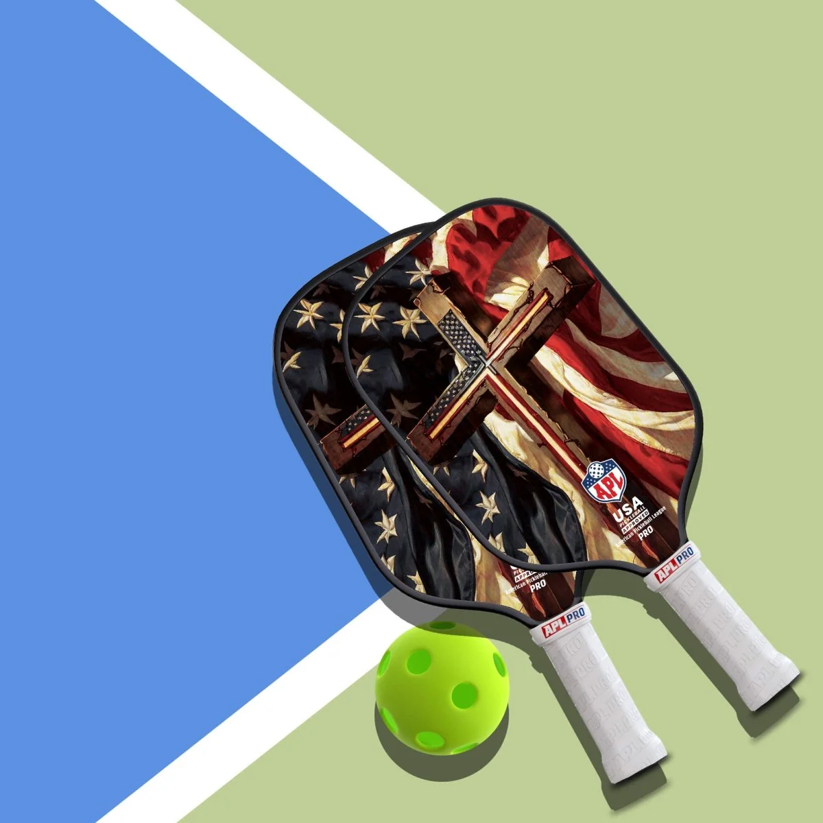 APL - Cross Flag | 16mm Carbon Fiber | Best Pickleball Paddles | American Pickleball League - Image 12