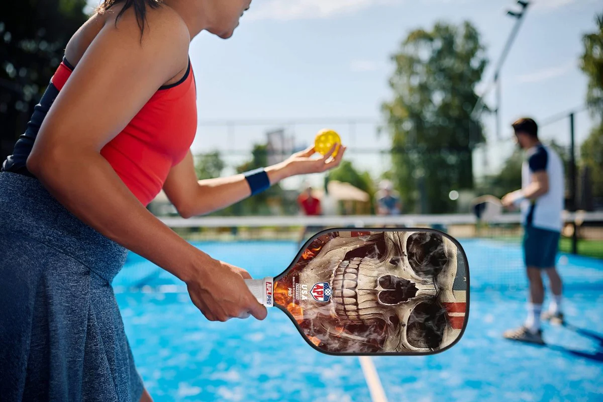 APL - Smoky Skull Pickleball Paddle | 16mm Carbon Fiber | Best Pickleball Paddles | American Pickleball League - Image 11