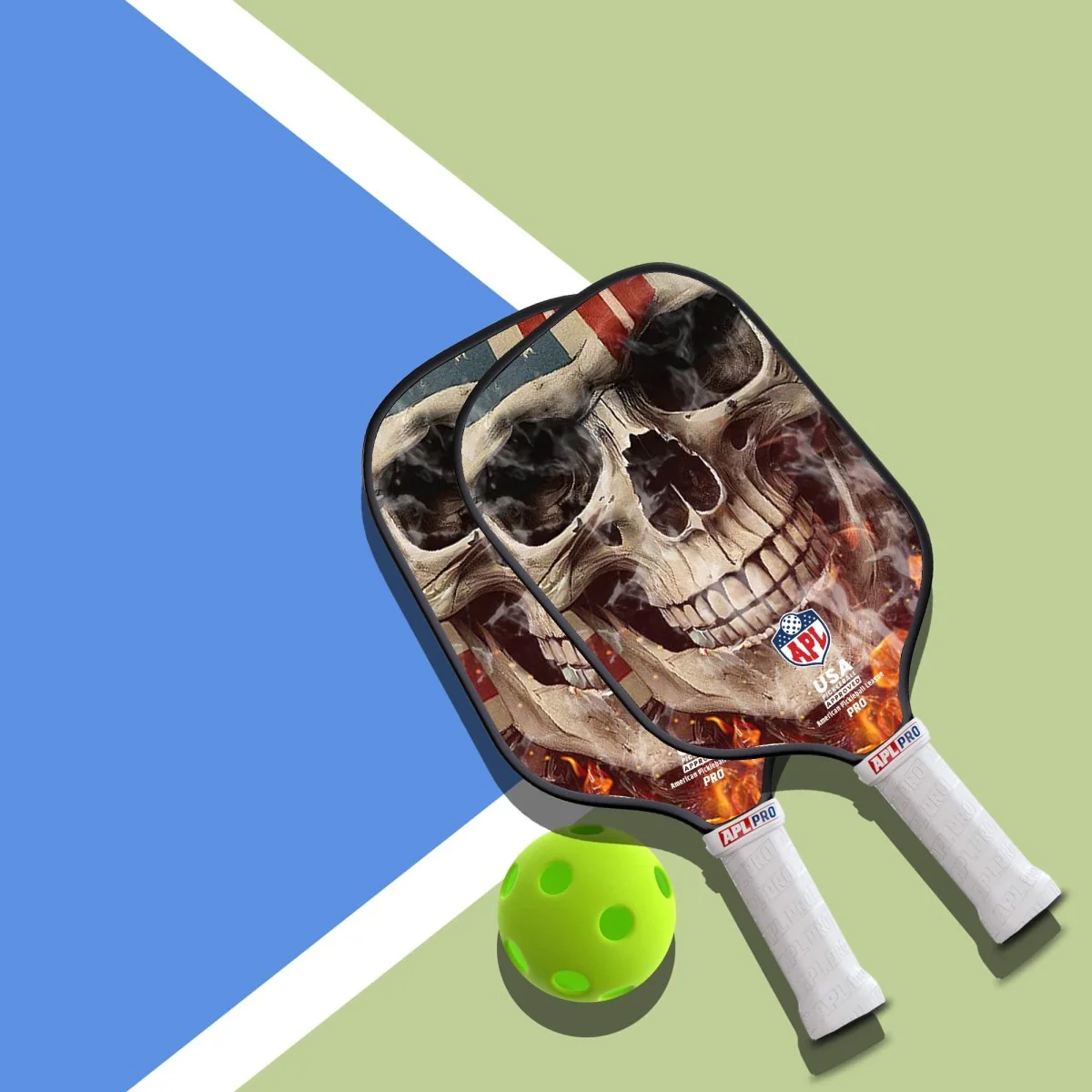 APL - Smoky Skull Pickleball Paddle | 16mm Carbon Fiber | Best Pickleball Paddles | American Pickleball League - Image 12