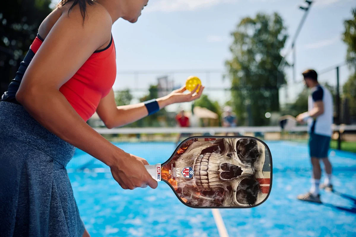 APL - Smoky Skull Pickleball Paddle | 16mm Carbon Fiber | Best Pickleball Paddles | American Pickleball League - Image 3