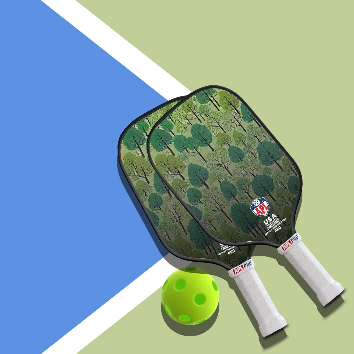 APL - Trees Pickleball Paddle | 16mm Carbon Fiber | Best Pickleball Paddles | American Pickleball League - Image 12
