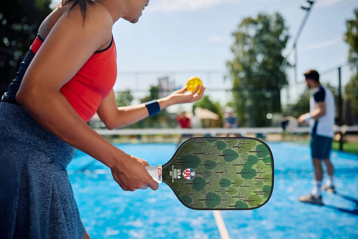 APL - Trees Pickleball Paddle | 16mm Carbon Fiber | Best Pickleball Paddles | American Pickleball League - Image 2