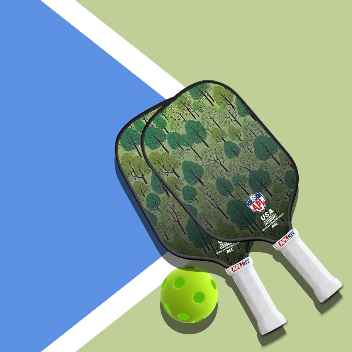 APL - Trees Pickleball Paddle | 16mm Carbon Fiber | Best Pickleball Paddles | American Pickleball League - Image 4