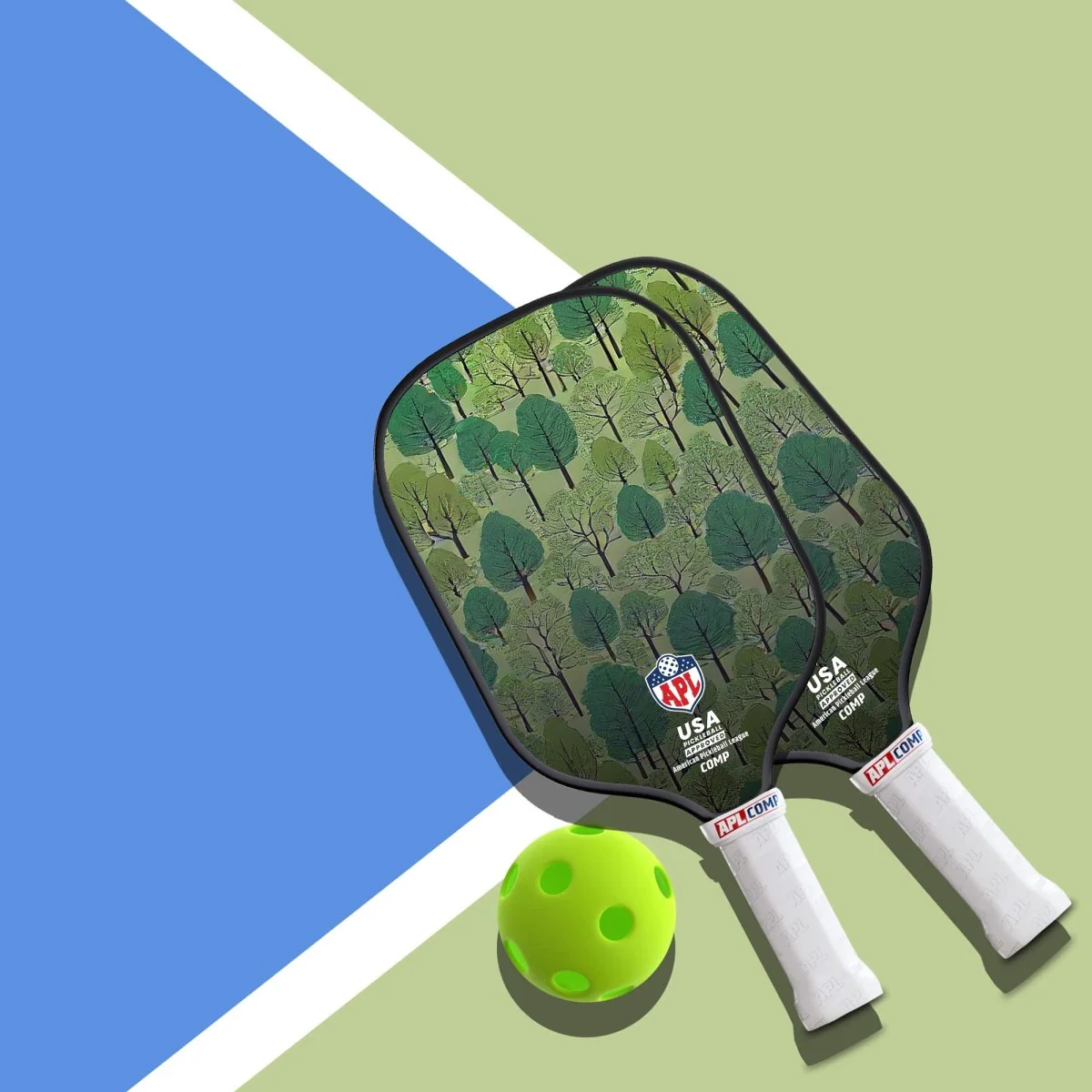 APL - Trees Pickleball Paddle | 16mm Carbon Fiber | Best Pickleball Paddles | American Pickleball League - Image 8