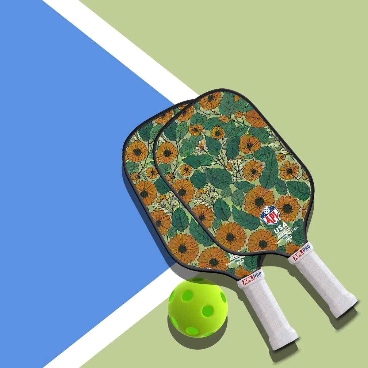 APL - Sun Flowers Pickleball Paddle | 16mm Carbon Fiber | Best Pickleball Paddles | American Pickleball League - Image 12