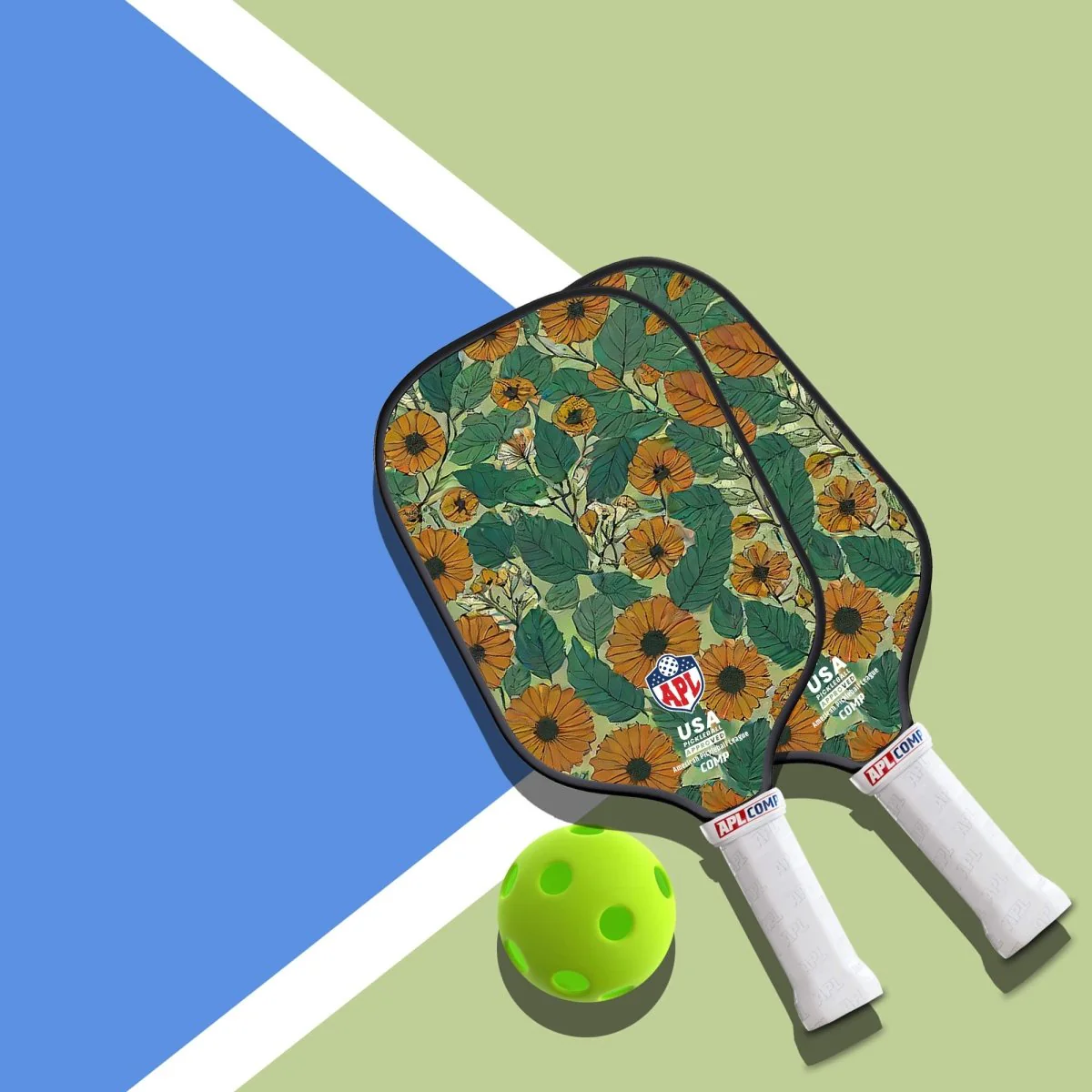 APL - Sun Flowers Pickleball Paddle | 16mm Carbon Fiber | Best Pickleball Paddles | American Pickleball League - Image 8