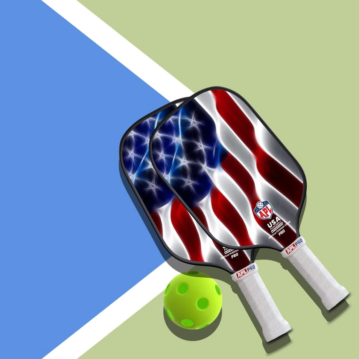 APL - Waving Flag Pickleball Paddle | 16mm Carbon Fiber | Best Pickleball Paddles | American Pickleball League - Image 12