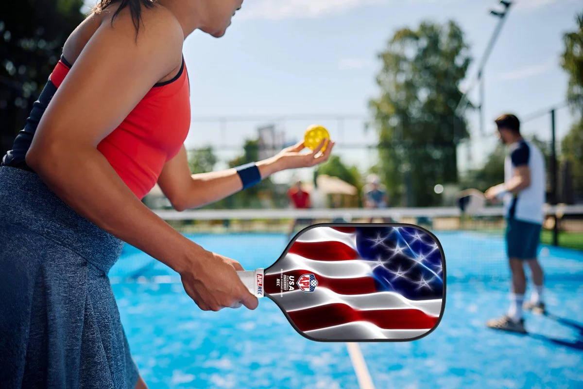 APL - Waving Flag Pickleball Paddle | 16mm Carbon Fiber | Best Pickleball Paddles | American Pickleball League - Image 3