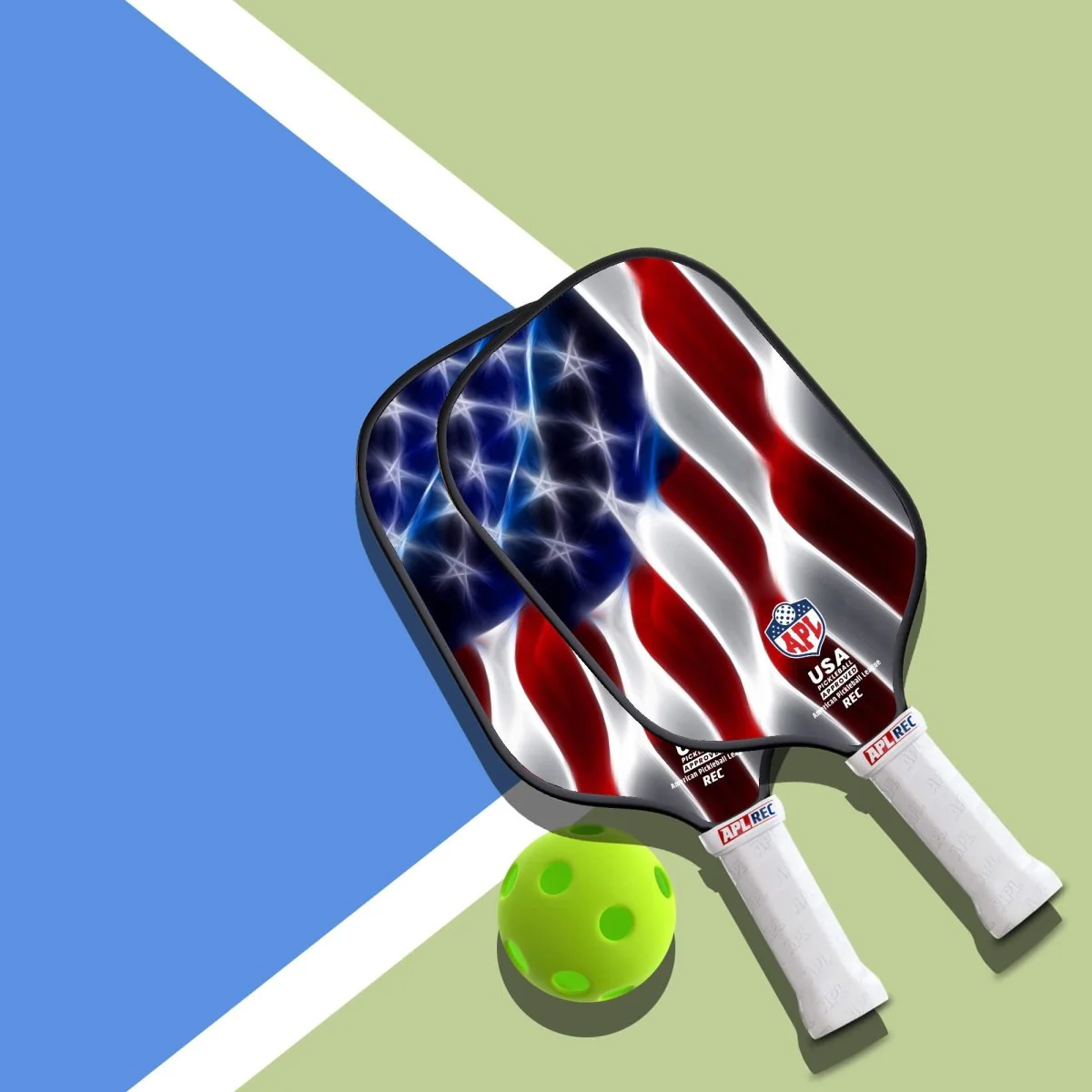 APL - Waving Flag Pickleball Paddle | 16mm Carbon Fiber | Best Pickleball Paddles | American Pickleball League - Image 4