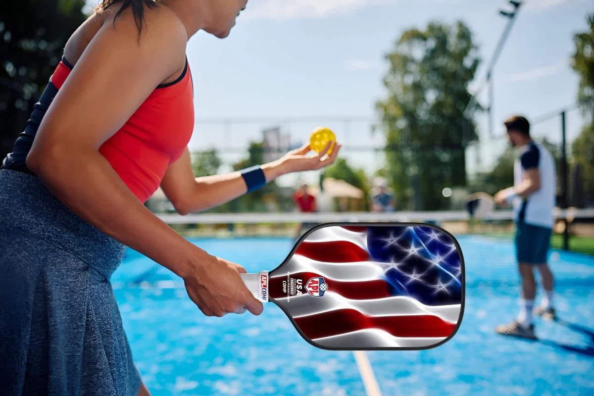 APL - Waving Flag Pickleball Paddle | 16mm Carbon Fiber | Best Pickleball Paddles | American Pickleball League - Image 7