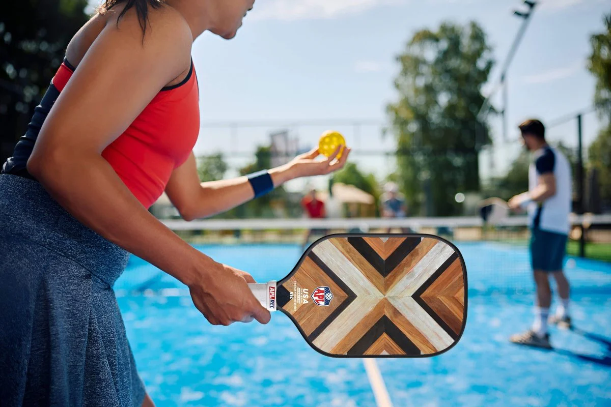 APL - Wooden Patterns Pickleball Paddle | 16mm Carbon Fiber | Best Pickleball Paddles | American Pickleball League - Image 3