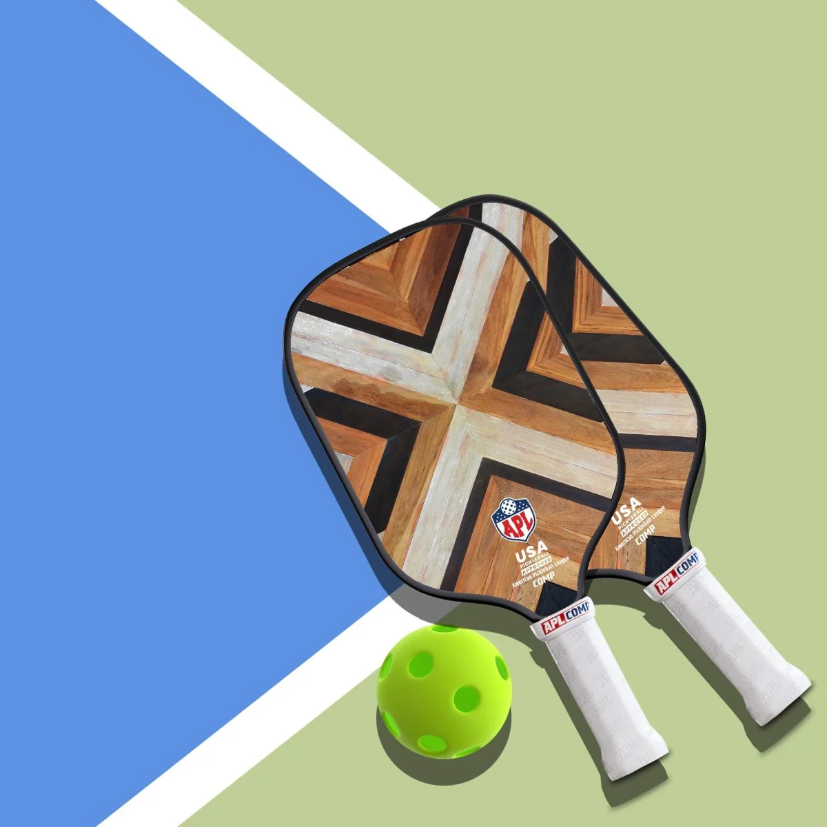APL - Wooden Patterns Pickleball Paddle | 16mm Carbon Fiber | Best Pickleball Paddles | American Pickleball League - Image 8
