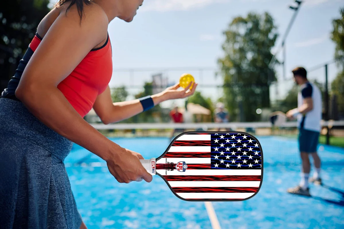 APL - US Flag Pickleball Paddle | 16mm Carbon Fiber | Best Pickleball Paddles | American Pickleball League - Image 3