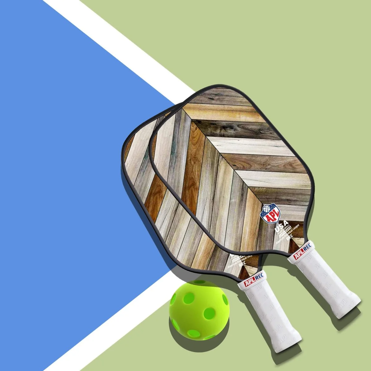 APL - Wooden Patterns Pickleball Paddle | 16mm Carbon Fiber | Best Pickleball Paddles | American Pickleball League - Image 4