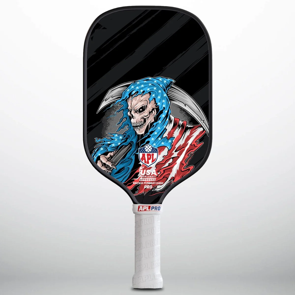 APL - Skull Flag Pickleball Paddle | 16mm Carbon Fiber | Best Pickleball Paddles | American Pickleball League - Image 9