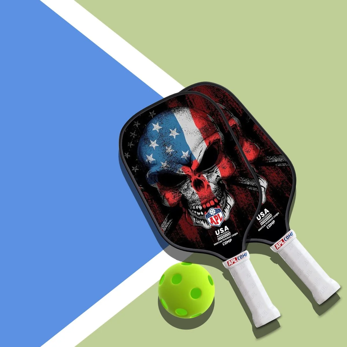 APL - Skull Flag Pickleball Paddle | 16mm Carbon Fiber | Best Pickleball Paddles | American Pickleball League - Image 8
