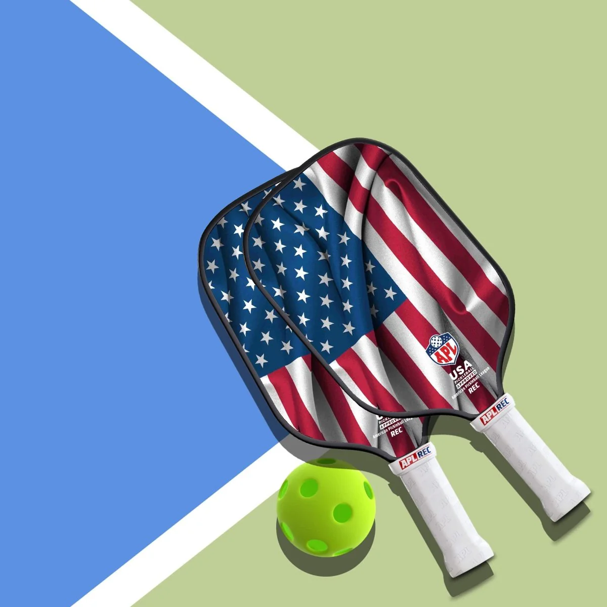 APL - US Flag Pickleball Paddle | 16mm Carbon Fiber | Best Pickleball Paddles | American Pickleball League - Image 4