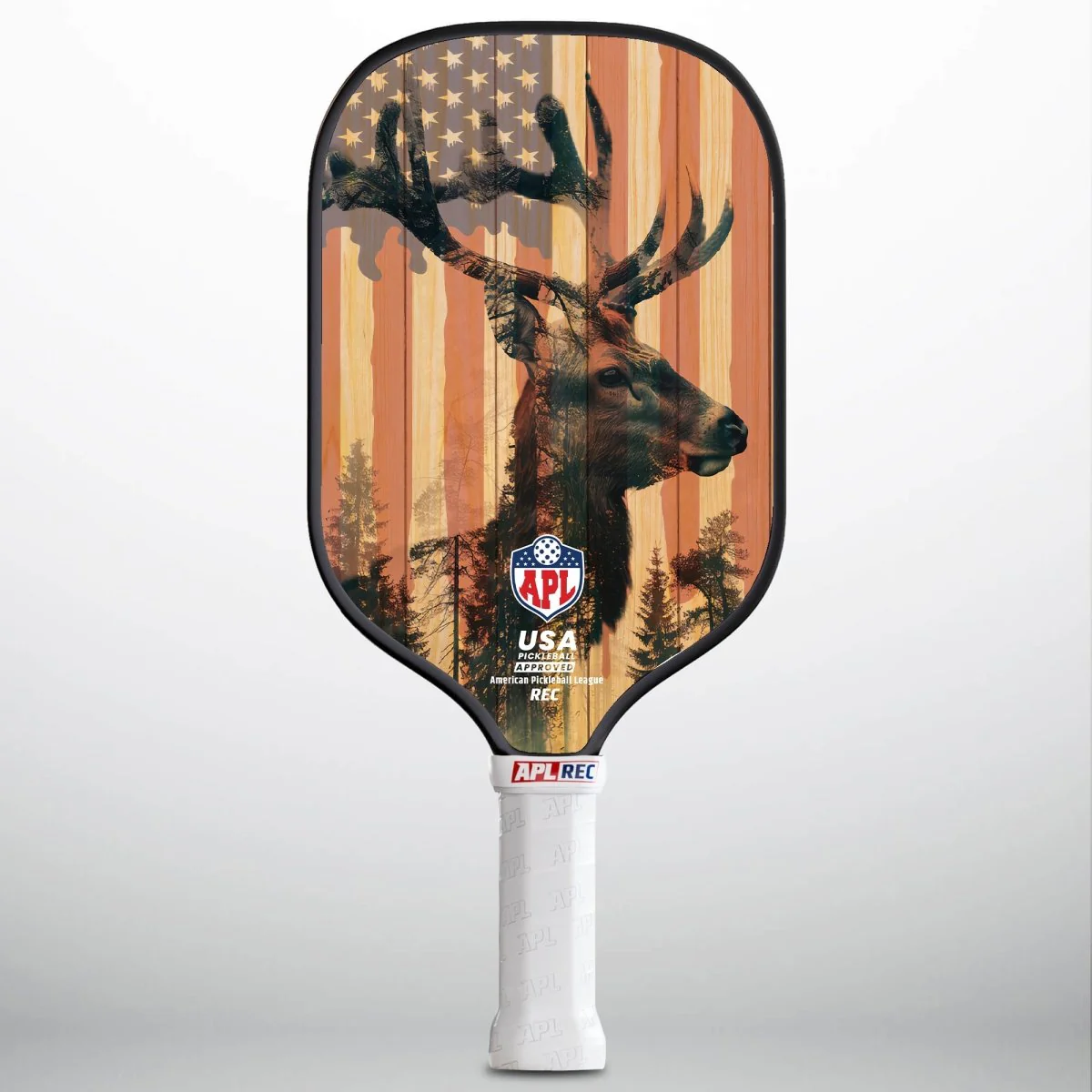 APL - Deer Flag | 16mm Carbon Fiber | Best Pickleball Paddles | American Pickleball League